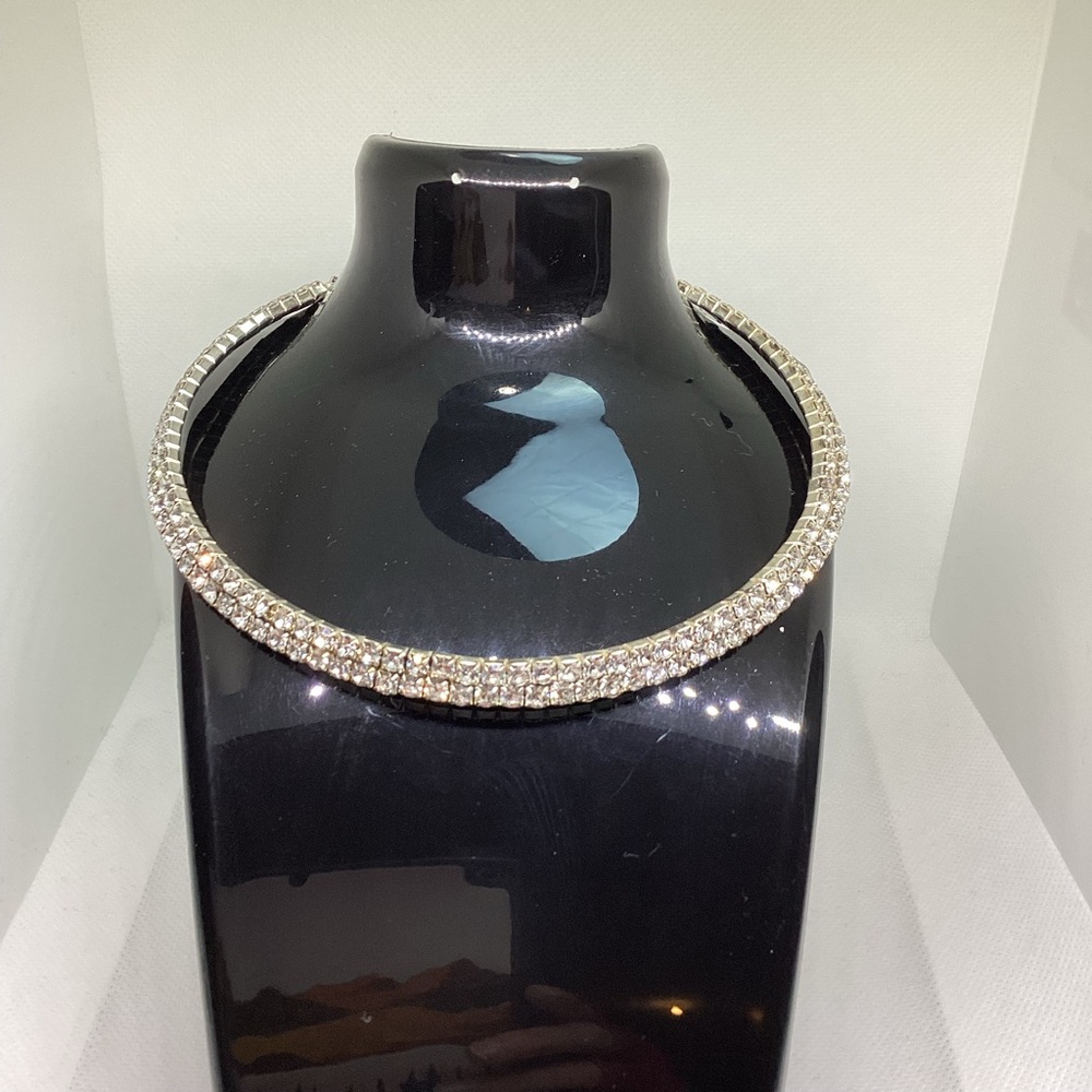 Silver tone Rhinestone Necklace